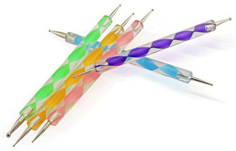 neotis Nail Art Dotting Pen Marbelizing Tool(WHITE)