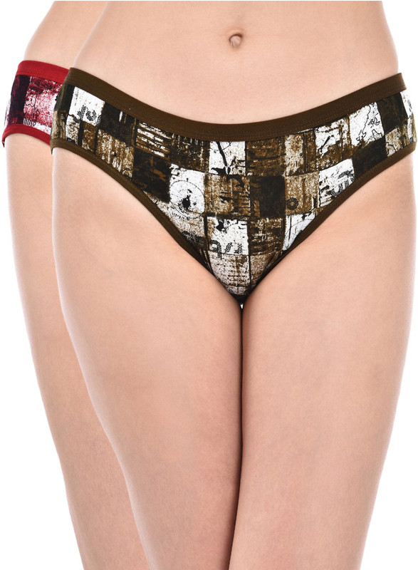pop shop Women Hipster Multicolor Panty(Pack of 2)