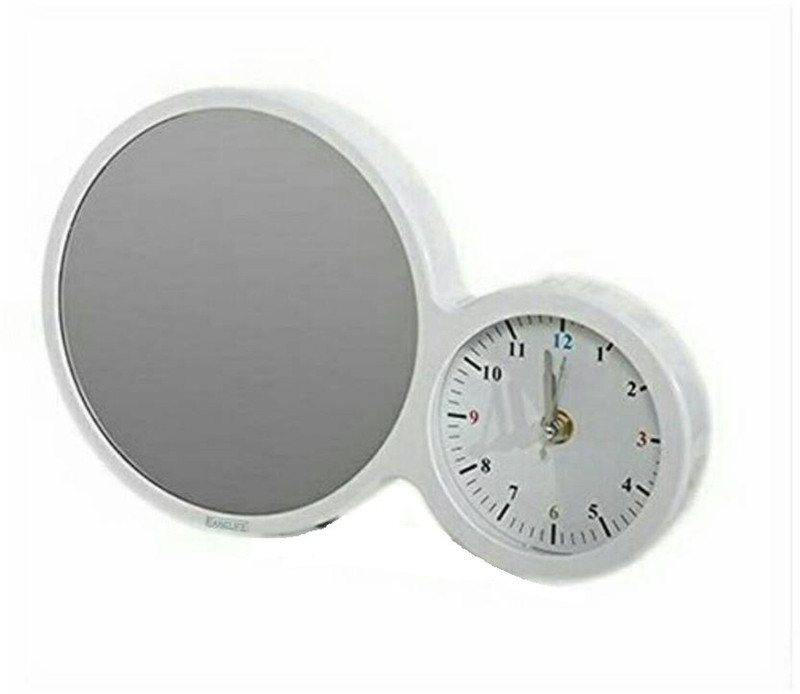 Toyvala Photo Frame With Clock 6 inch Mirror Frame With Clock(128 MB, White)