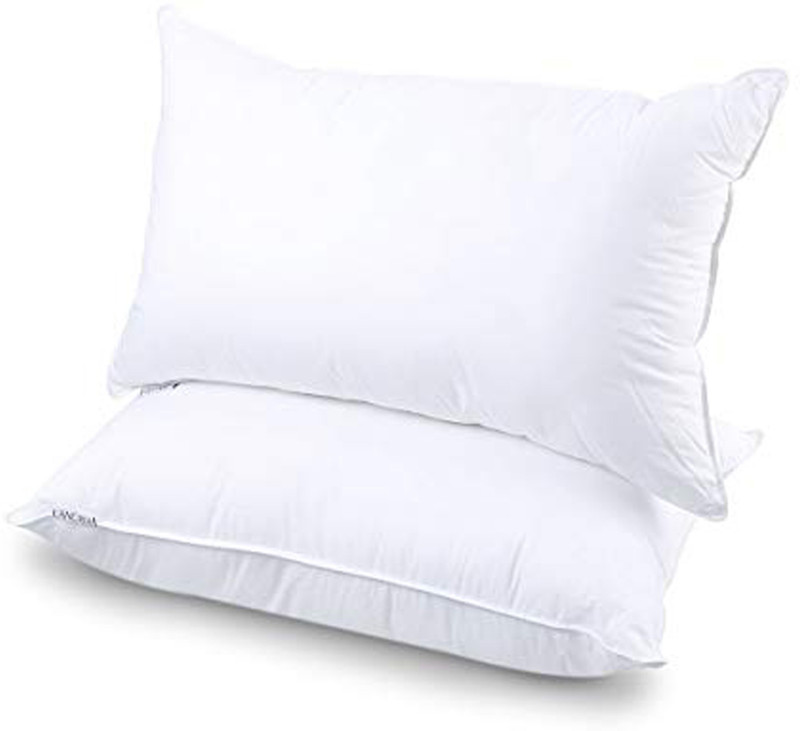 australian Polyester Fibre STRIPE Bed/Sleeping Pillow Pack of 2(White)