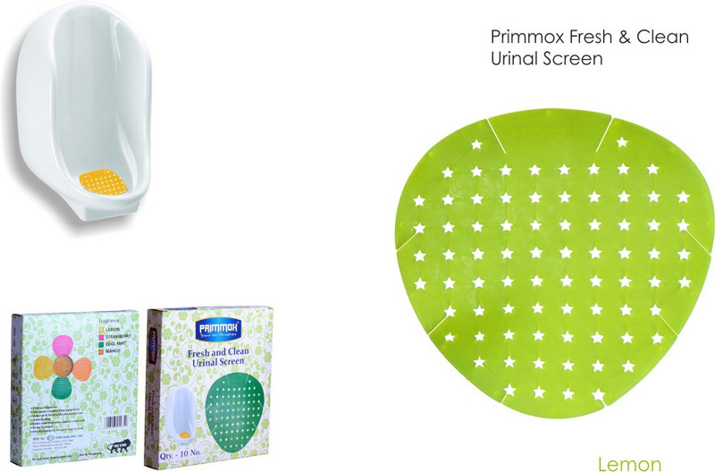 primmox urinal screen Lemon Mat Toilet Cleaner(10 x 1 Wipes)