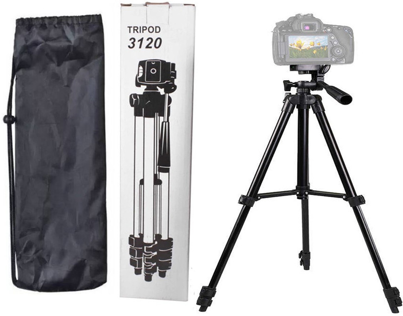 ms megaslim High Quality 3120 Tripod Head Lightweight Tripod for all digital Cameras(SLR/DSLR) & projectors, all Mobile phones Tripod, Tripod Kit, Tripod Ball Head Tripod(Black, Supports Up to 1500 g)