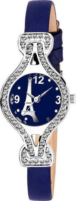 mother New Eiffel Tower Blue Leather Strap Watch For Women EFILTOWER007 Analog Watch  - For Women