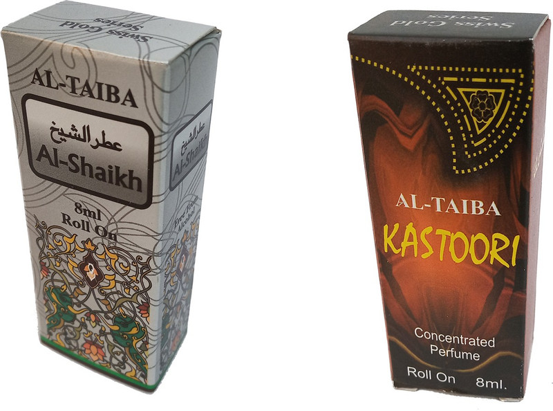 Altaiba Al Shaikh 8ml and Kastoori 8ml Combo Pack Attar Floral Attar(Floral)