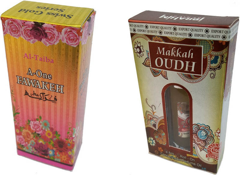 Altaiba A One Fawakeh 8ml and Makka Oud 8ml Combo Pack Attar Floral Attar(Floral)