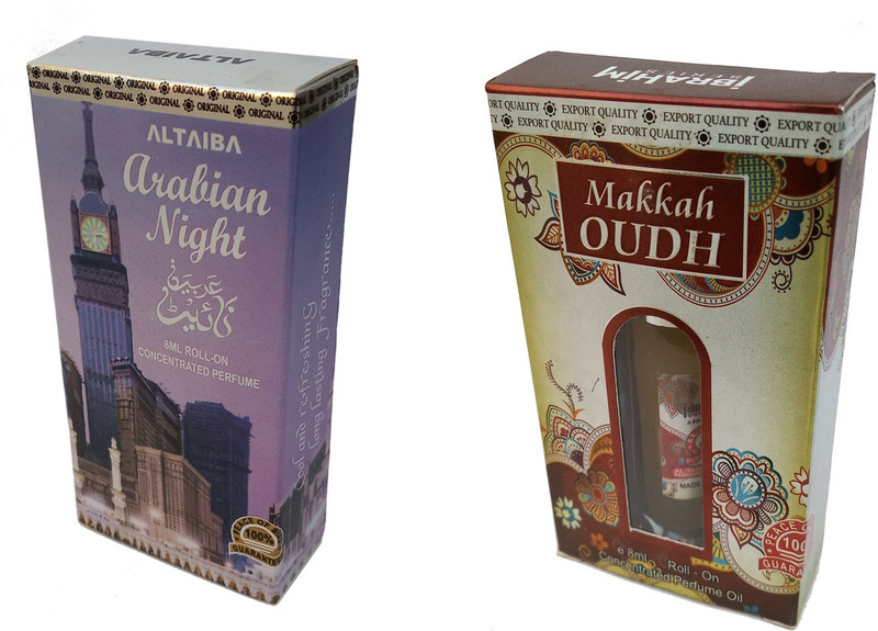 Altaiba Arabian Night 8ml and Makka Oud 8ml Combo Pack Attar Floral Attar(Floral)
