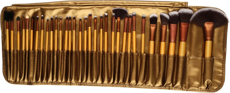 Foolzy Makeup Brush Set, 32 Pieces Professional Makeup Brushes Essential Cosmetics With Case, Face Eye Shadow Eyeliner Foundation Blush Lip Powder Liquid Cream Blending Brush(Pack of 32)