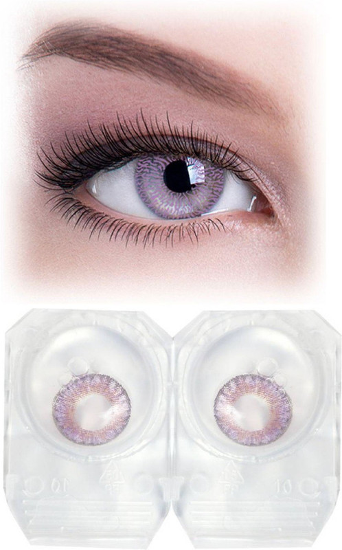 adwotiz Monthly Contact Lens Zero Power (Violet) Monthly(0, Colored Contact Lenses, Pack of 1)