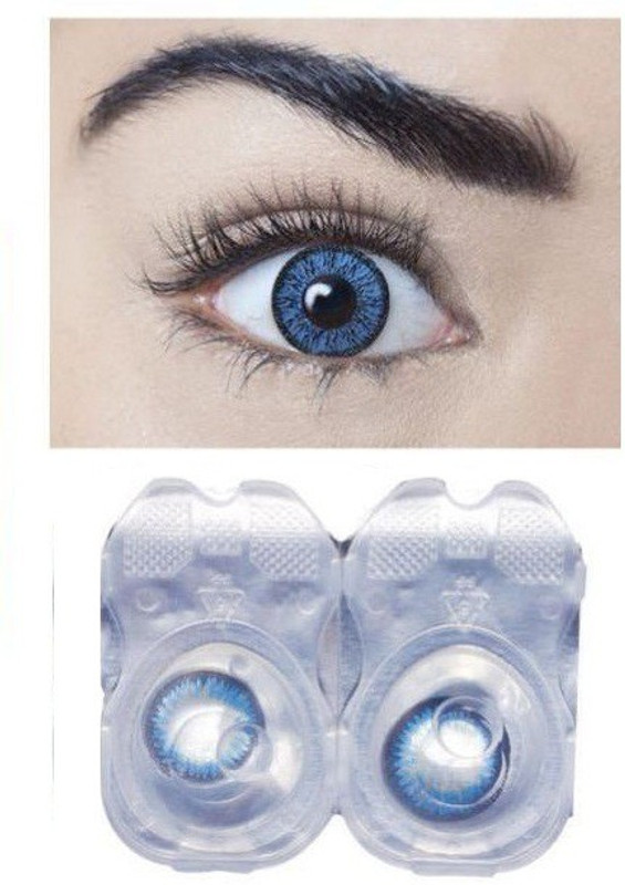 adwotiz Monthly Contact Lens Zero Power( Dark Blue) Monthly(0, Colored Contact Lenses, Pack of 1)