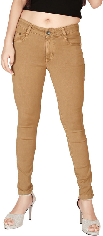 Focus Slim Women Beige Jeans
