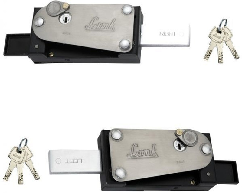 link locks Link Side Shutter Lock (Right & Left), Three Turn Throw Lock(Silver, Black)