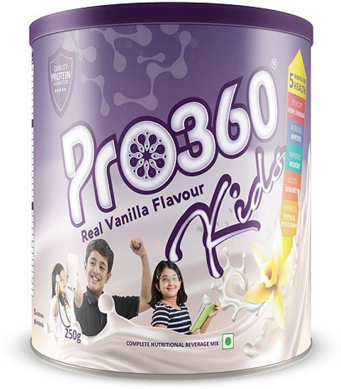 pro360 KIDS VANILLA FLAVOUR NUTRITIONAL BEVERAGE MIX(250 g)