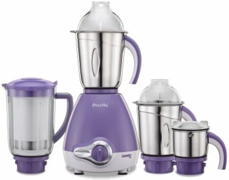 Preethi LAVENDER PRO MG-185 600 Juicer Mixer Grinder(Purple, 4 Jars)