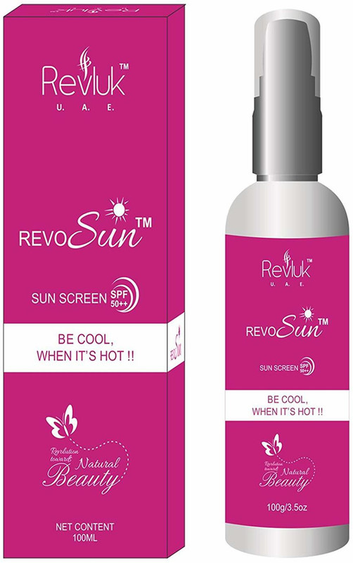 REVLUK U.A.E. Revosun Sun Screen SPF 50++ Lotion, White, 100 g(100 ml)
