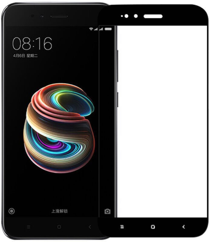 trucovers Edge To Edge Tempered Glass for Mi A1 ( 9H Full Glue Tempered Glass )(Pack of 1)