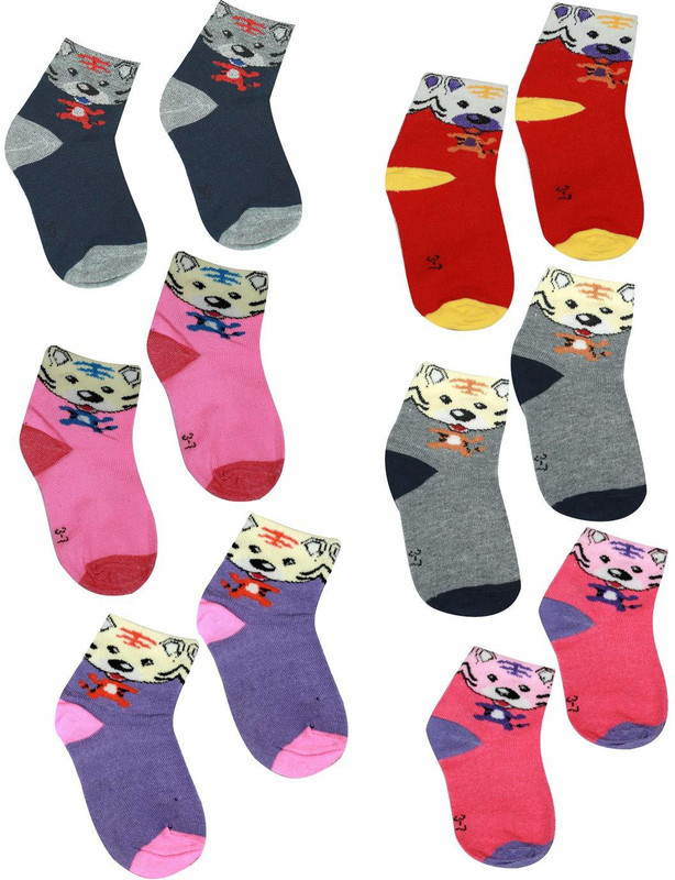 ankima Boy's & Girl's Peds/Footie/No-Show(Pack of 4)