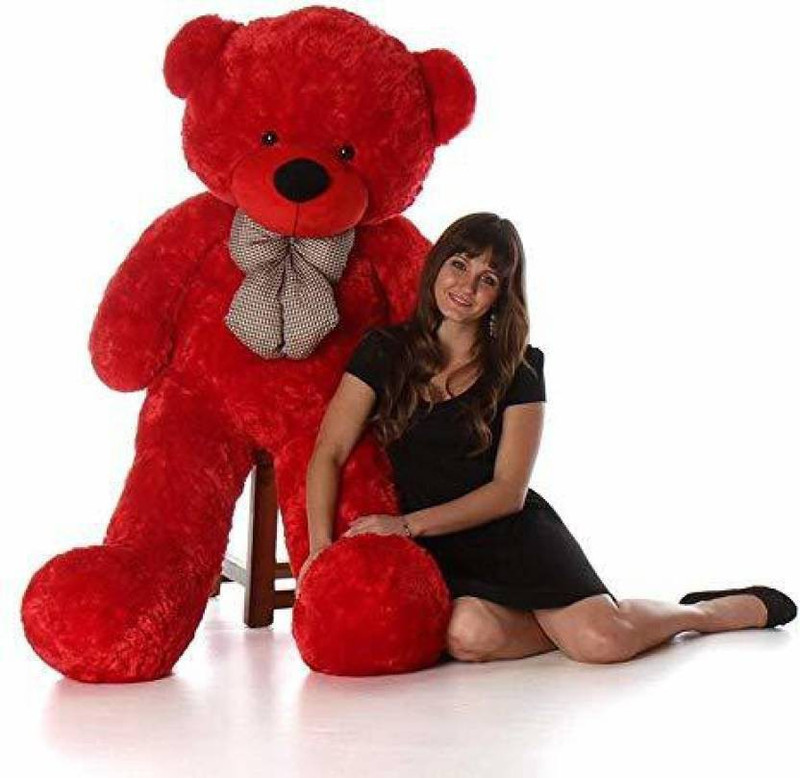 teddy bear red colour 4 feet