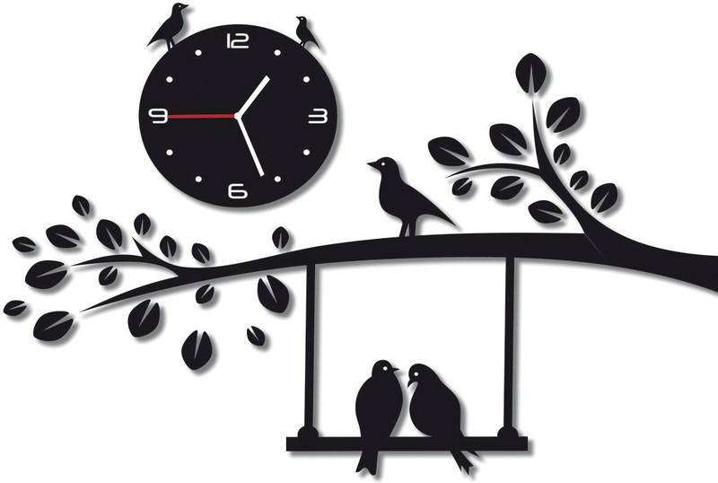 e india fashion Analog 61 cm X 91 cm Wall Clock(Black, Without Glass)