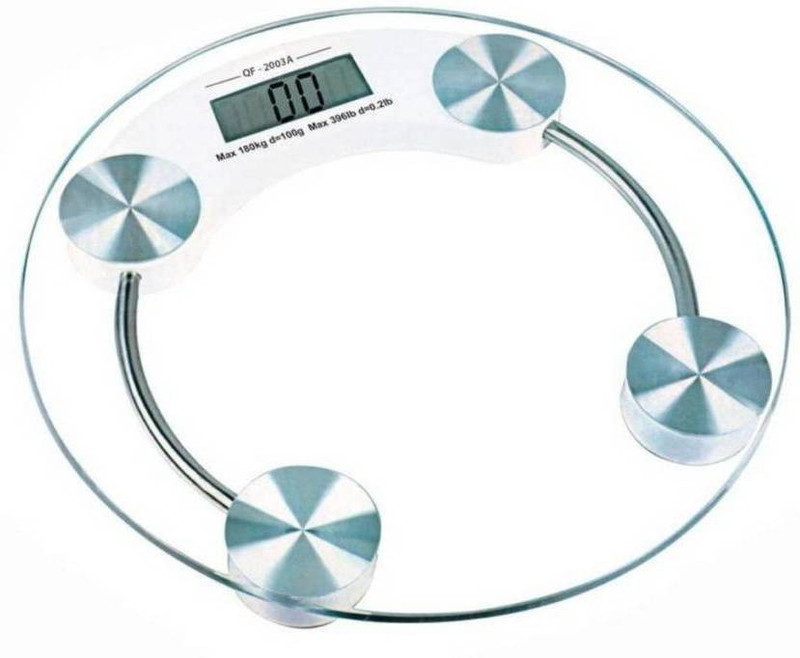 Best Deal Product Personal Health Human Body Weight Machine X2003A 8mm Round Glass Weighing Scale(Transparent)