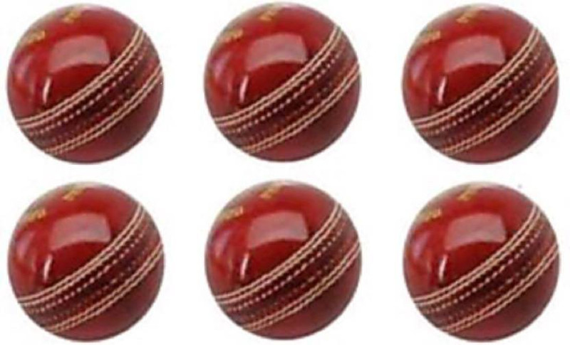 lark cricket leather ball pack of 6 Cricket Leather Ball(Pack of 6, Red)