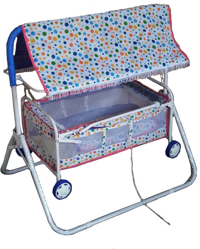 kashmitoyhouse Kashmi Baby Swing Cradle with mosquito net Cot (White) Cot(White)