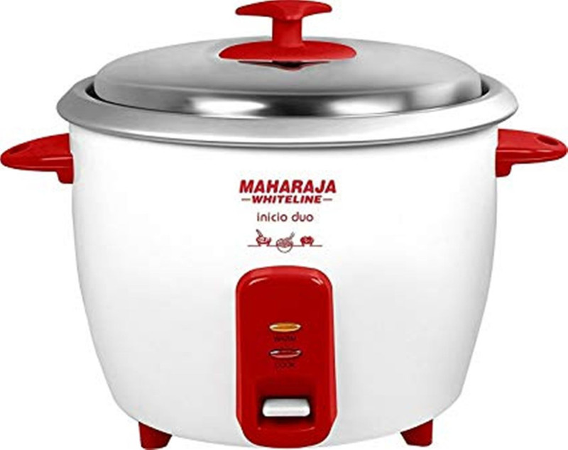 Maharaja Whiteline INICIO DUO Electric Rice Cooker(1.8 L, Happiness Red&White)