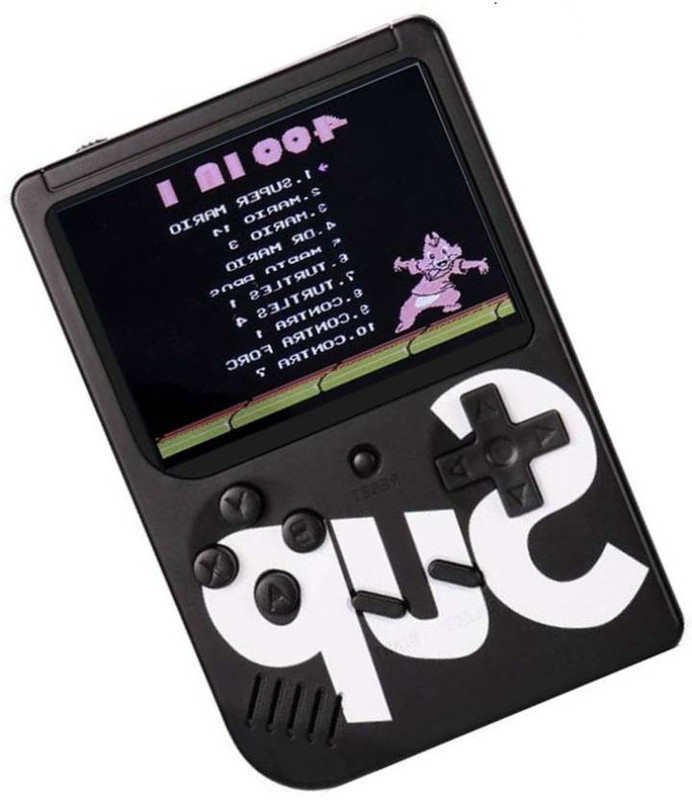ROBMOB ™SUP 400 in 1 Retro Game Box Console Handheld 8 GB with Mario, DR Mario, Turtles, Super Mario, other 400 Games, Contra(Multicolor)