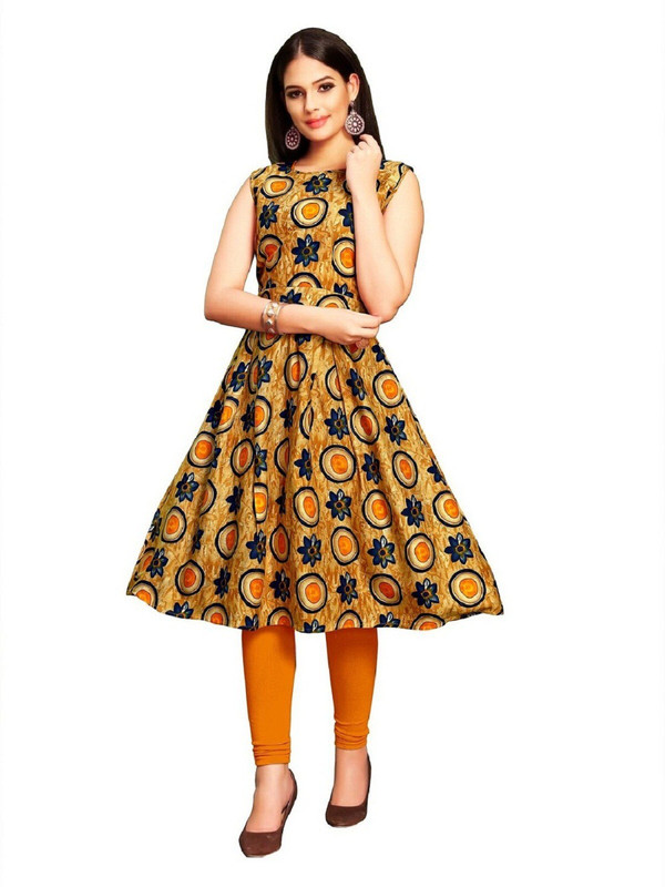 j b collection Formal Printed Women Kurti(Multicolor)