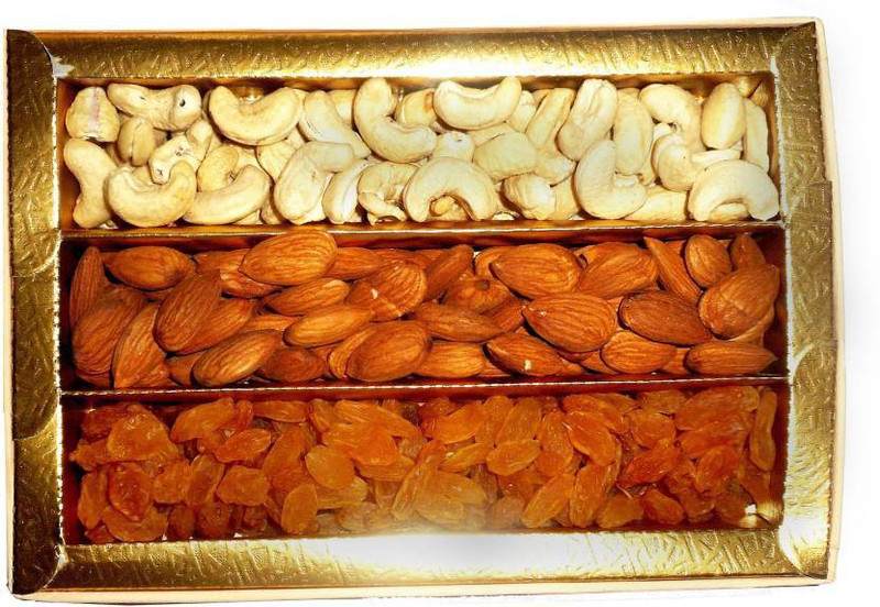 Veg E Wagon Dry Fruit Gift Pack Combo of 3D ARC Cashews, Almonds, Raisins(450 g)