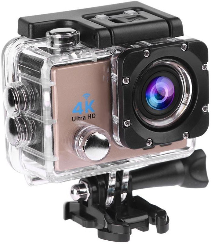BERRIN 4K Action Sports Camera with 2-inch LCD Screen Sports and Action Camera(Gold, 16 MP)