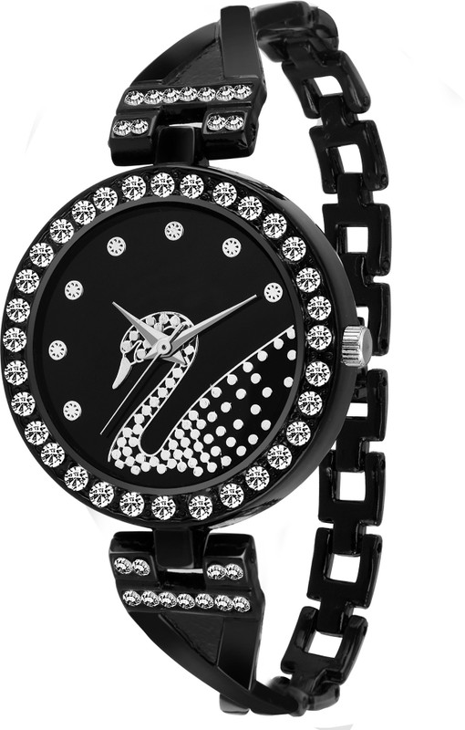 goodfortune OD520, Black Swan Stylish Wedding Series Diamond Stunned Watch For Girls & Women Jewelry Shiny Rich Analog Watch  - For Women