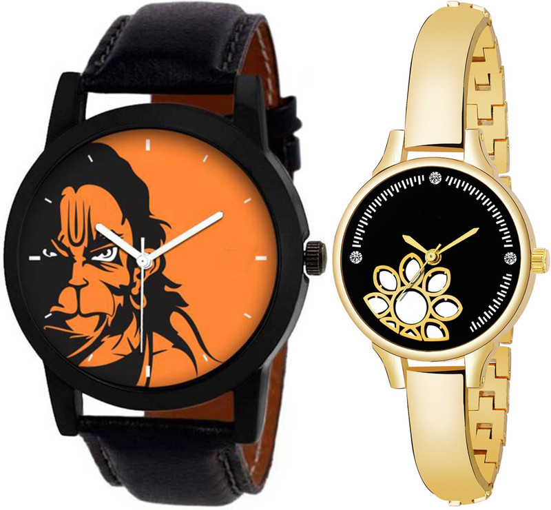 rigolz Combo pack 2 Attractive Party-Wedding Multicolor Dial Bracelet Bangle Couple Watch For Boys & Girls ZZ406F25 Analog Watch  - For Men & Women