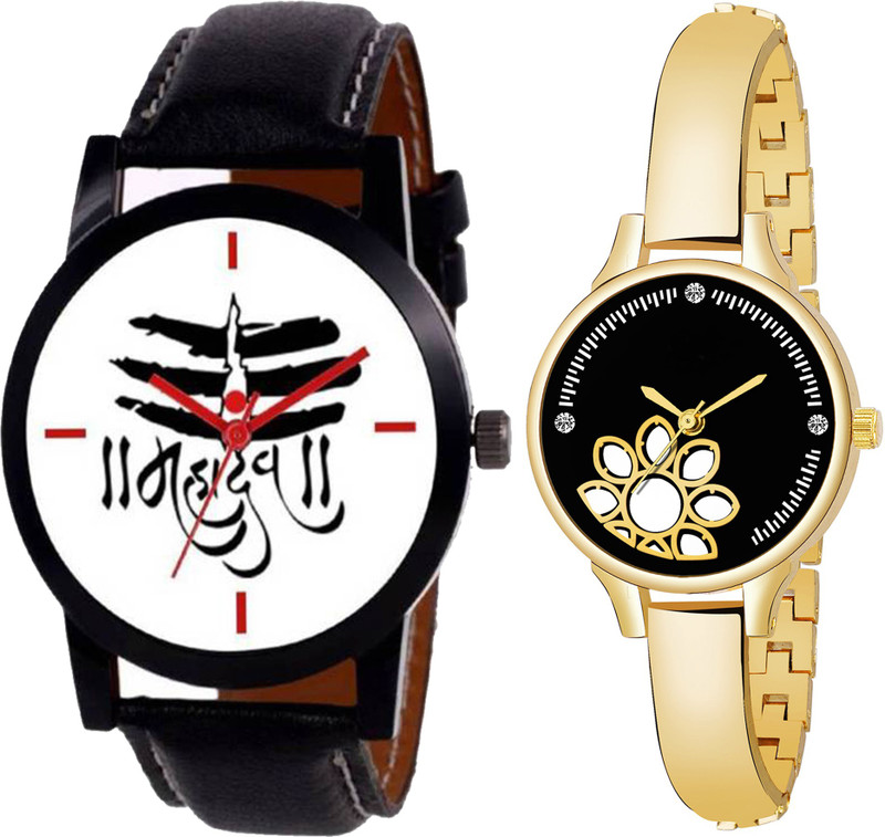 rigolz Combo pack 2 Attractive Party-Wedding Multicolor Dial Bracelet Bangle Couple Watch For Boys & Girls ZZ406F27 Analog Watch  - For Men & Women