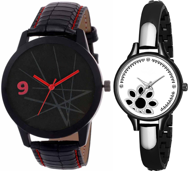 rigolz Combo pack 2 Attractive Party-Wedding Multicolor Dial Bracelet Bangle Couple Watch For Boys & Girls ZZ406F36 Analog Watch  - For Men & Women