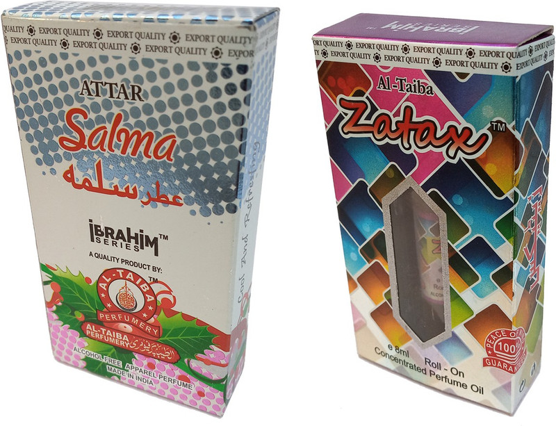 Altaiba Salma Ibrahim Series 6ml and Zatax 8ml Combo Pack Attar Alcohol Free . Floral Attar(Floral)
