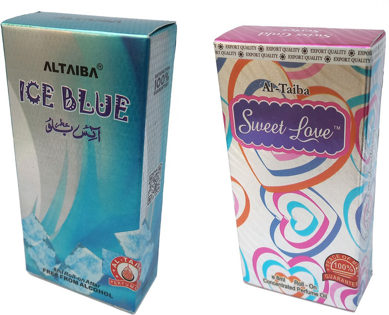 Altaiba Ice Blue 8ml and Sweet Love 8ml Combo Pack Attar Floral Attar(Floral)