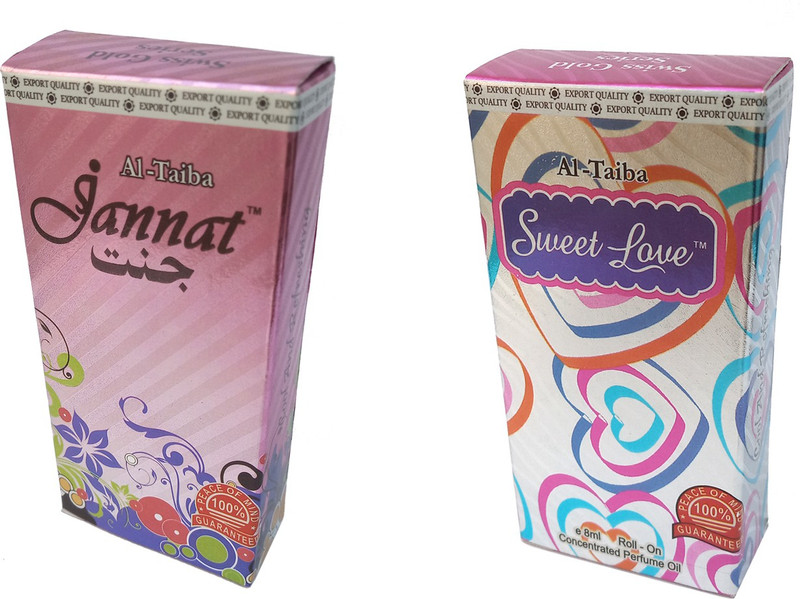 Altaiba Jannat 6ml and Sweet Love 8ml Combo Pack Attar Alcohol Free Pack of 2 Floral Attar(Floral)