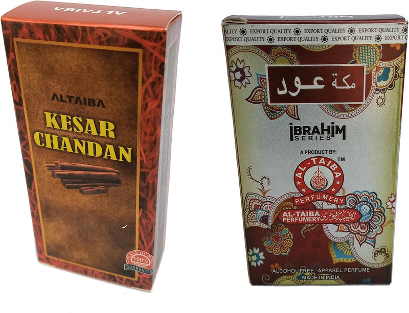 Altaiba Kesar Chandan 6ml and Makka Oud 8ml Combo Pack Attar Floral Attar(Floral)