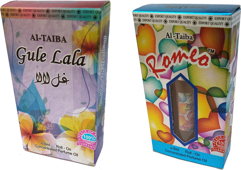 Altaiba Gule Lala 8ml and Romeo 8ml Combo Pack Attar Alcohol Free . Floral Attar(Floral)