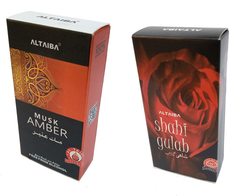 Altaiba Musk Amber 6ml and Shahi Gulab 6ml Floral Attar(Floral)