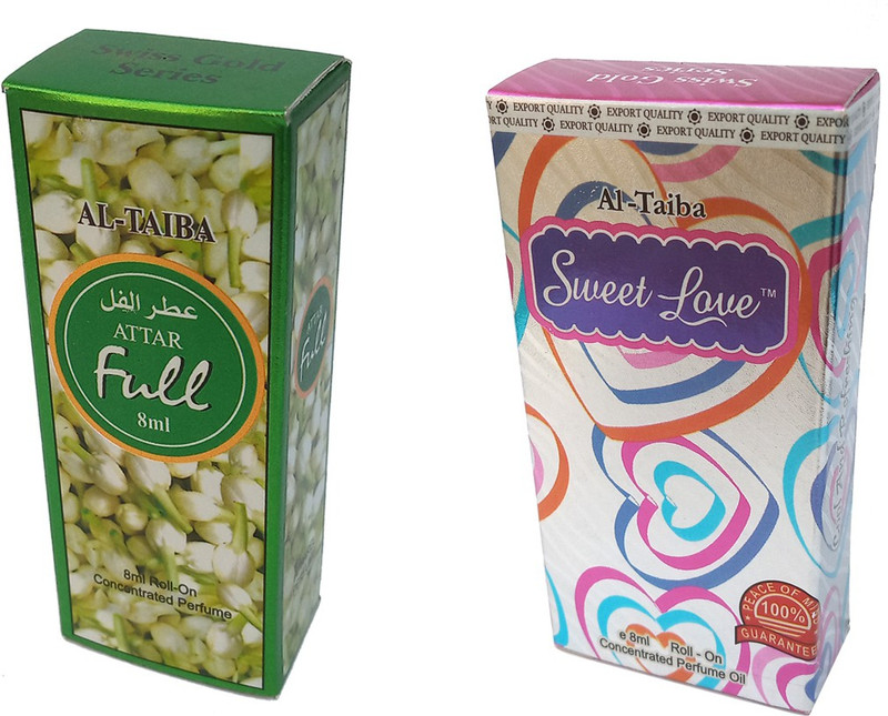 Altaiba Full 8ml and Sweet Love 8ml Combo Pack Attar Alcohol Free Pack of 2 Floral Attar(Floral)
