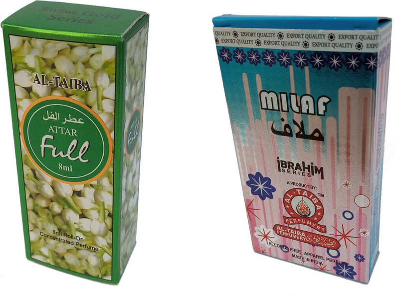 Altaiba Full 8ml and Milaf 8ml Combo Pack Attar Alcohol Free Pack of 2 Floral Attar(Floral)