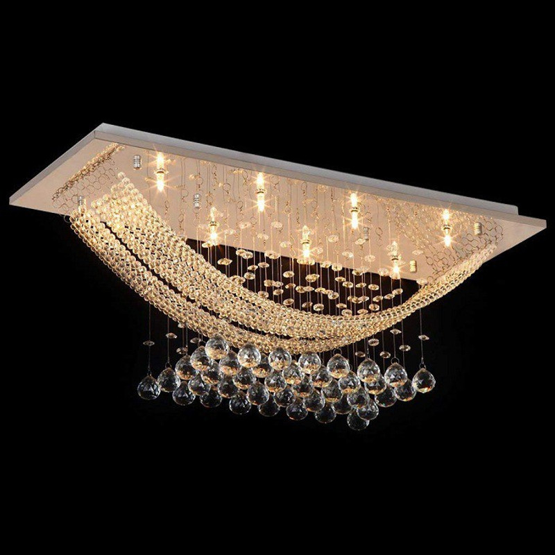 rockstarcreation Crystal Chandelier Ceiling Light led bulb Chandelier Ceiling Lamp