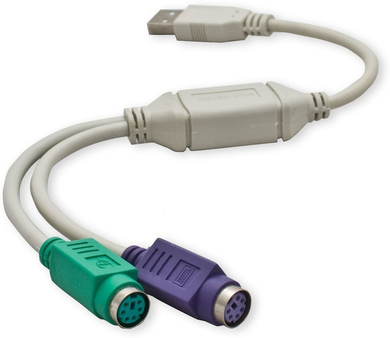 amtfox USB To PS2 Convertor Cable for Keyboard Mouse MHL Cable(Compatible with Usb To Ps2 Cable for Keyboard Mouse, White, Sync and Charge Cable)