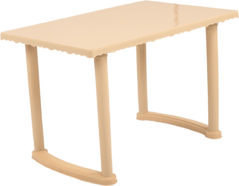 Supreme Atlanta Dining Table,Marble Beige Plastic Outdoor Table(Finish Color - Marble Beige)