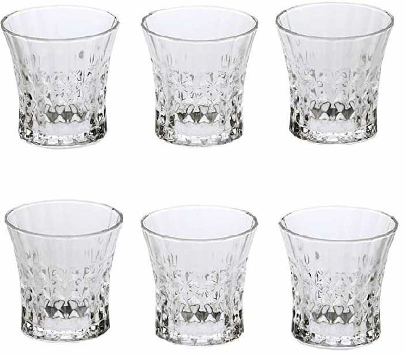 heydigit Glasses | Home Tableware| Set of 6 Glasses | 200 ml Glass Set(Glass, 200 ml, Clear, Pack of 6)
