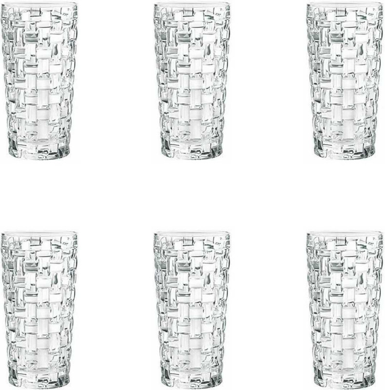 heydigit Crystal Diamond Cut Straight Imported Glasses|Water Glasses Glass Set(Glass, 250 ml, Clear, Pack of 1)