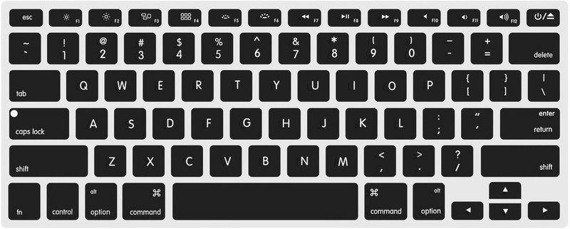 Saco Silicone Chiclet Protector Cover Fit for Apple MacBook Pro MF840HN/A Laptop Keyboard Skin(Black, Transparent)