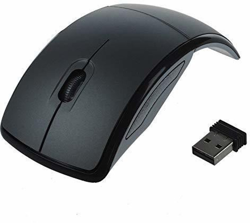 zahuu Latest 2.4G Wireless Foldable Mini Mouse USB Receiver for All Laptop Wireless Optical  Gaming Mouse(USB 3.0, Black)