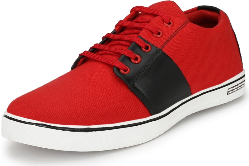 mens red canvas sneakers